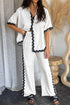 'Cassia' Half Sleeve Top and Pants Set - Celes Fashion
